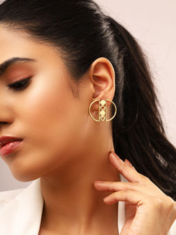 Priyaasi - Statement Gold Plated Stud Earrings