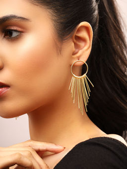 Priyaasi - Statement Metal Tassel Earrings