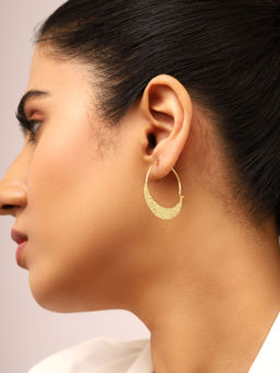 Priyaasi - Simple Gold Plated Hoop Earrings
