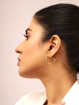 Priyaasi - Statement Gold Plated Hoop Earrings