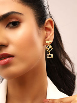 Priyaasi - Statement High Gold Plated Drop Earrings