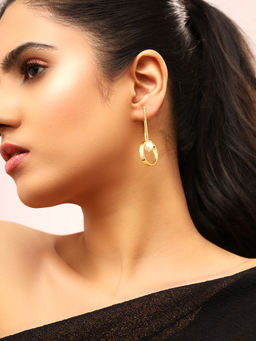 Priyaasi - Gold Plated Statement Pearl Earrings