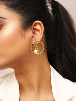 Priyaasi - Matte Gold Plated Stylish Earrings