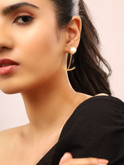 Priyaasi - Statement Pearl Gold Plated Earrings