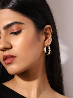 Priyaasi - Statement Gold Plated Hoop Earrings