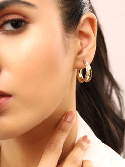 Priyaasi - Mini Gold Plated Hoop Earrings
