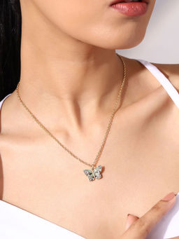 Priyaasi - Butterfly Shaped Pendant Necklace