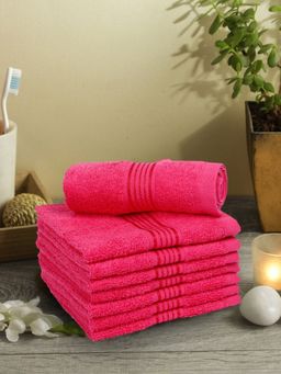 KOPA - Quick Dry 100% Cotton Soft Terry Towel -8Pc Face Towel D'Ross Solid-Pink