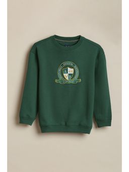 Allen Solly - Boys Green Embroidered Sweatshirt