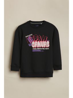 Allen Solly - Boys Black Graphic Sweatshirt