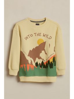 Allen Solly - Boys Yellow Graphic Sweatshirt