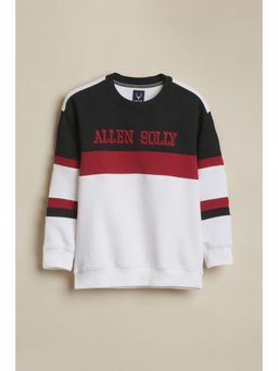 Allen Solly - Boys White Colorblock Sweatshirt