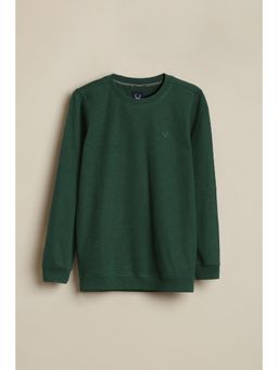 Allen Solly - Boys Green Solid Sweatshirt