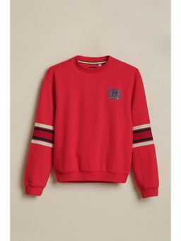 Allen Solly - Boys Red Stripes Sweatshirt