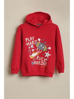 Allen Solly - Boys Red Graphic Sweatshirt