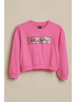 Allen Solly - Girls Pink Print Sweatshirt