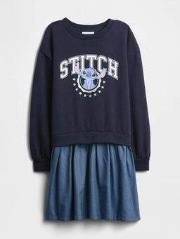 GAP - Navy Blue Printed Cotton Regular Dress