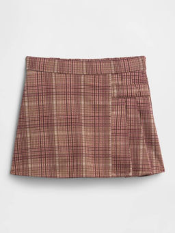 GAP - Brown Checks Polyester Regular Skirt