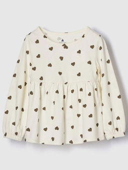 GAP - White Printed Cotton Regular Top