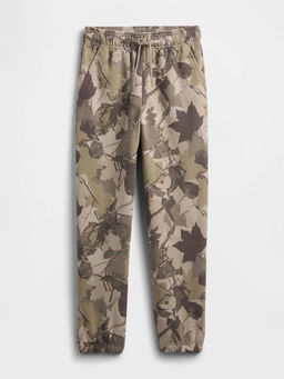 GAP - Olive Camouflage Cotton Relaxed Joggers