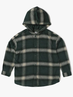 GAP - Green Checks Cotton Relaxed Shirt