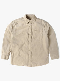 GAP - Beige Textured Cotton Relaxed Shirt