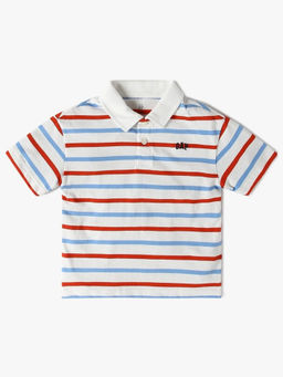 GAP - Blue Stripes Cotton Regular Polo T-Shirt