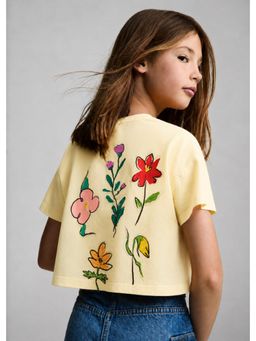 Alan Jones - Yellow Printed Cotton Regular T-Shirt