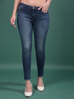CRIMSOUNE CLUB - Women's Blue Solid Jeans