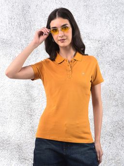 CRIMSOUNE CLUB - Women Mustard T-Shirt