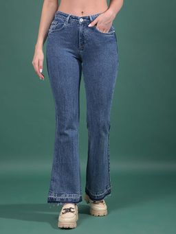 CRIMSOUNE CLUB - Womens Blue Bootcut Jeans