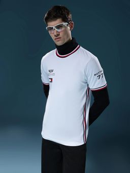 Tommy Hilfiger - White Printed Regular Fit Cotton T-Shirt