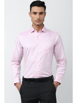 Van Heusen - Men Pink Regular Fit Print Full Sleeves Formal Shirt