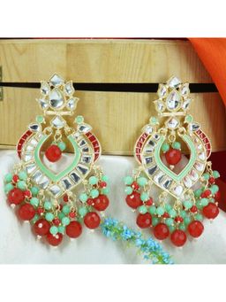 GRIIHAM - Red Contemporary Drop Earrings