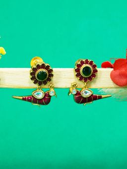 GRIIHAM - Gold-Plated Contemporary Stud Earrings