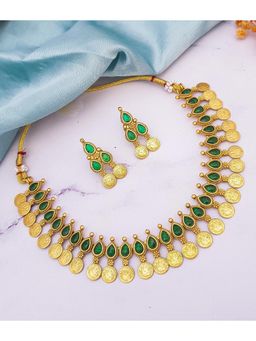 GRIIHAM - Gold-Plated Ad Stone Studded Jewellery Set