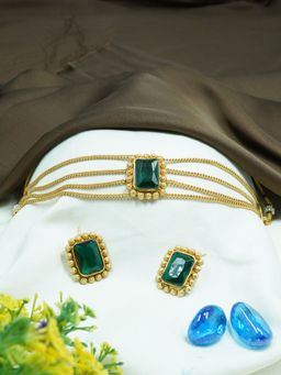 GRIIHAM - Gold-Plated Cubic Zirconia-Studded Jewellery Set