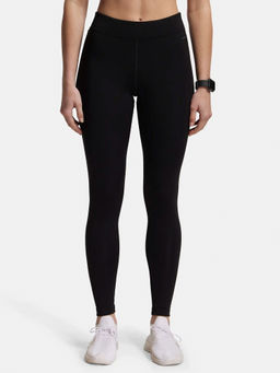 Jockey - MW20 Women Microfiber Elastane Active Wear Leggings - Black