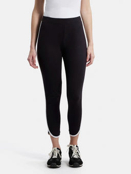 Jockey - AW73 Women Super Combed Cotton Elastane Stretch Leggings - Black