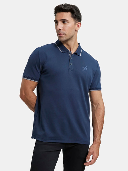 Jockey 3911 Men Super Combed Cotton Rich Solid Half Sleeve Polo T-Shirt  Navy