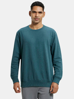 Jockey - 2716 Men Super Combed Cotton French Terry Solid Sweatshirt - Pine Melange