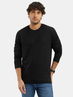 Jockey - AM95 Men Super Combed Cotton Rich Solid Round Neck T-Shirt - Black
