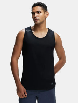 Jockey - MV06 Men Super Combed Cotton Solid Active Wear Tank Top - Black
