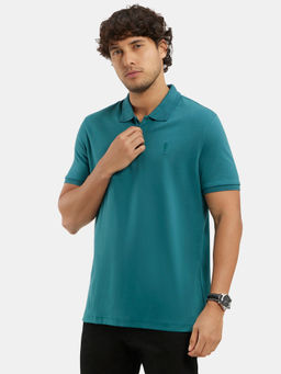 Jockey - 3912 Men Super Combed Cotton Rich Solid Half Sleeve Polo T-Shirt-Pacific Green