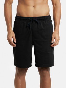 Jockey - AM12 Men Super Combed Cotton Straight Fit Shorts - Black
