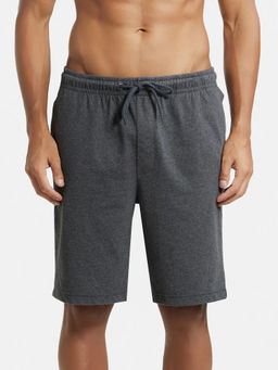 Jockey - AM12 Men Super Combed Cotton Straight Fit Shorts - Charcoal Melange