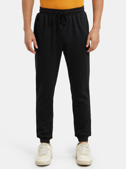 Jockey - AM71 Men Super Combed Cotton Rich Slim Fit Jogger - Black and True Black Melange