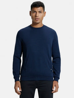 Jockey - IM11 Men Super Combed Cotton Rich Plated Sweatshirt - Navy