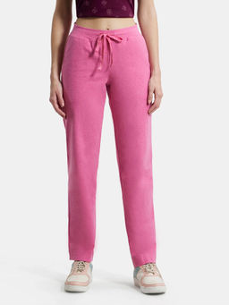 Jockey - 1302 Women Super Combed Cotton Elastane Trackpants - Ibis Rose Melange