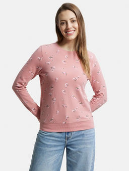 Jockey - AW68 Women Cotton Elastane French Terry Fabric Sweatshirt - Brandied Apricot
